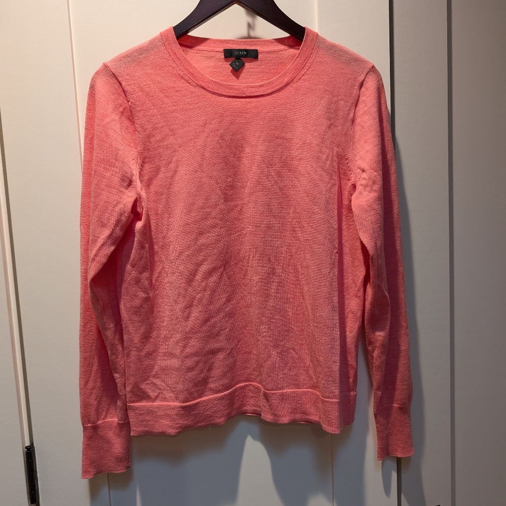 Pink J Crew Merino Wool sweater - M